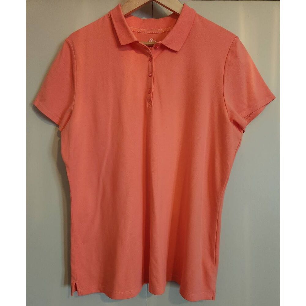 St. John's Bay Orange Fall Color polo shirt